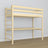 Loft bed with desk clear pine wooden – dimensions, Nizio Home
