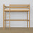 Hoogslaper naturel eiken – eikenhouten ladder en bedhekje, Nizio Home