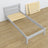 Bed with mattress drawer grey made of wood – dimensions, Nizio