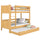 Natural Pine Wooden Bunk Bed with Mattress Drawer – Scandi Children’s Room