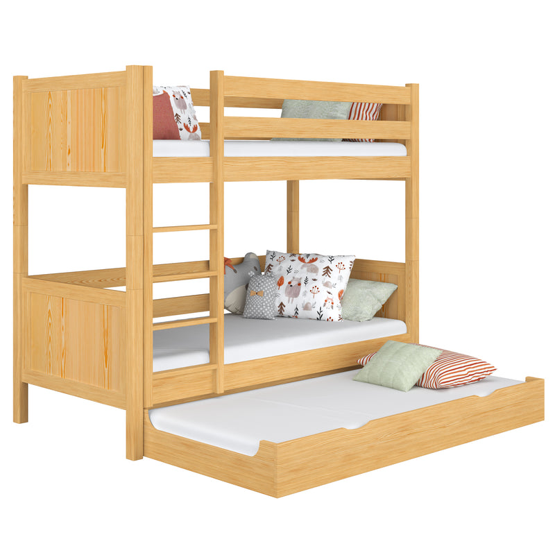 Stapelbed met lade voor matras houten naturel grenen – kinderkamer scandi