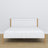 Tweepersoonsbed houten wit-eiken – zijaanzicht, proporties en vorm, slaapkamer