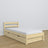 Wooden bed with drawer clear pine – child’s room, scandi arrangement