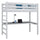 Lit mezzanine avec bureau en bois gris – chambre d'enfant, scandinave Nizio