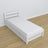 Bed with mattress drawer white made of wood – dimensions, Nizio