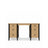 Desk with 6 drawers oak natural oak with black – office and youth room, scandi