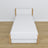 Bed white/oak with drawer – runners and wooden details, Nizio