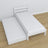 Bed white – mattress drawer, wooden details, Nizio Home