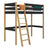 Hoogslaper houten zwart-eiken – kinderkamer, massief hout, scandi stijl