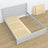 Lit double gris en bois – dimensions et schéma, Nizio Home