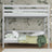 Stapelbed grijs – ladder en veiligheidsbeugel houten, Nizio Home