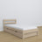 Bed met lade eikenhouten gewit eiken – kinderkamer, scandi inrichting