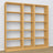 Bookcase wooden natural pine – dimensions and diagram, Nizio Home