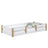 Laag bed houten wit-eiken – slaapkamer, massief hout, Scandinavische stijl Nizio