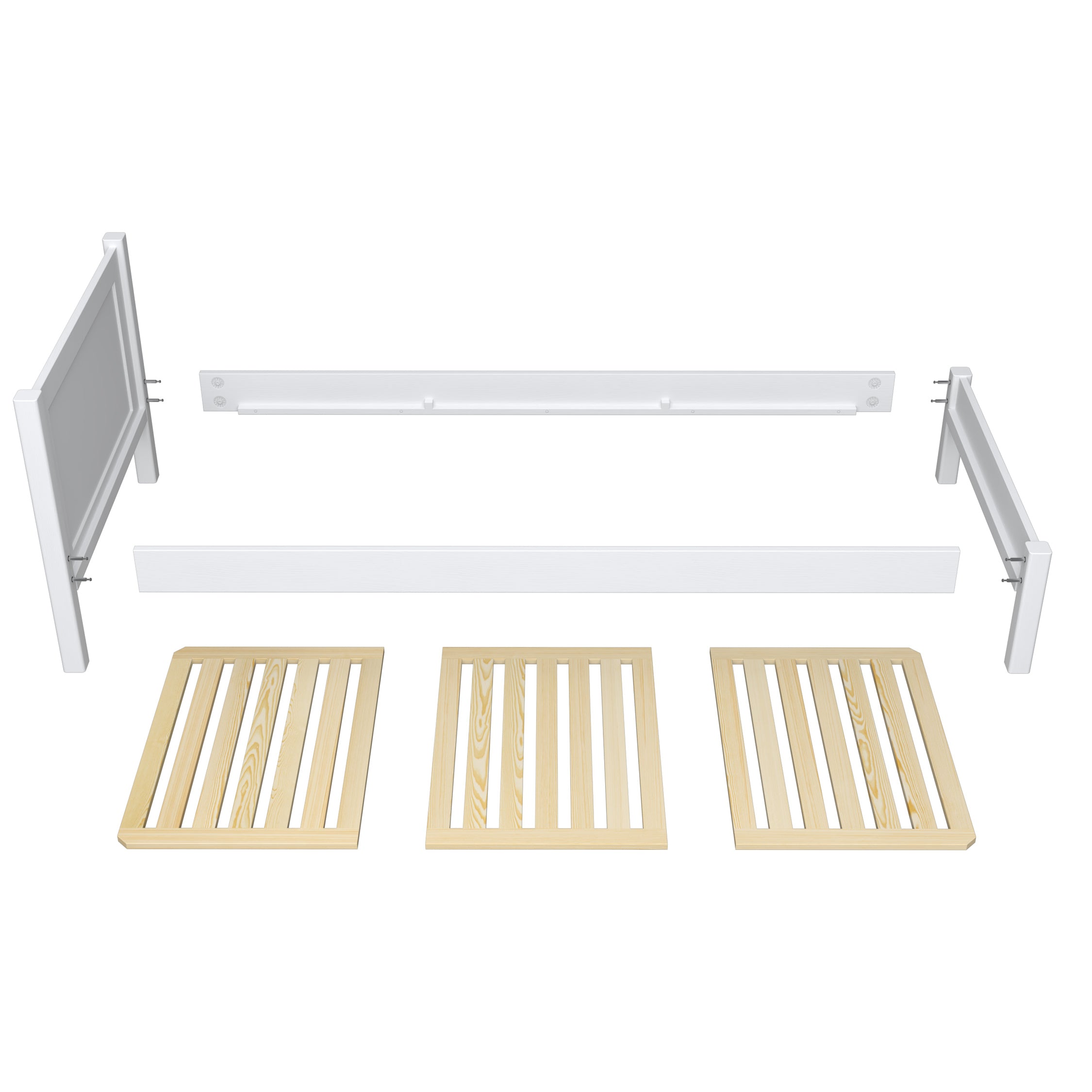 Lit simple en bois noir-chêne – tête de lit arrière, solidna konstrukcja