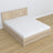 Tweepersoonsbed gewit eiken – poten en basis eiken, close-up