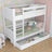 White Bunk Bed for Children – Two Sleeping Areas and Drawer, Wooden