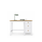 Houten bureau 3S Scandi wit / natuurlijk eiken