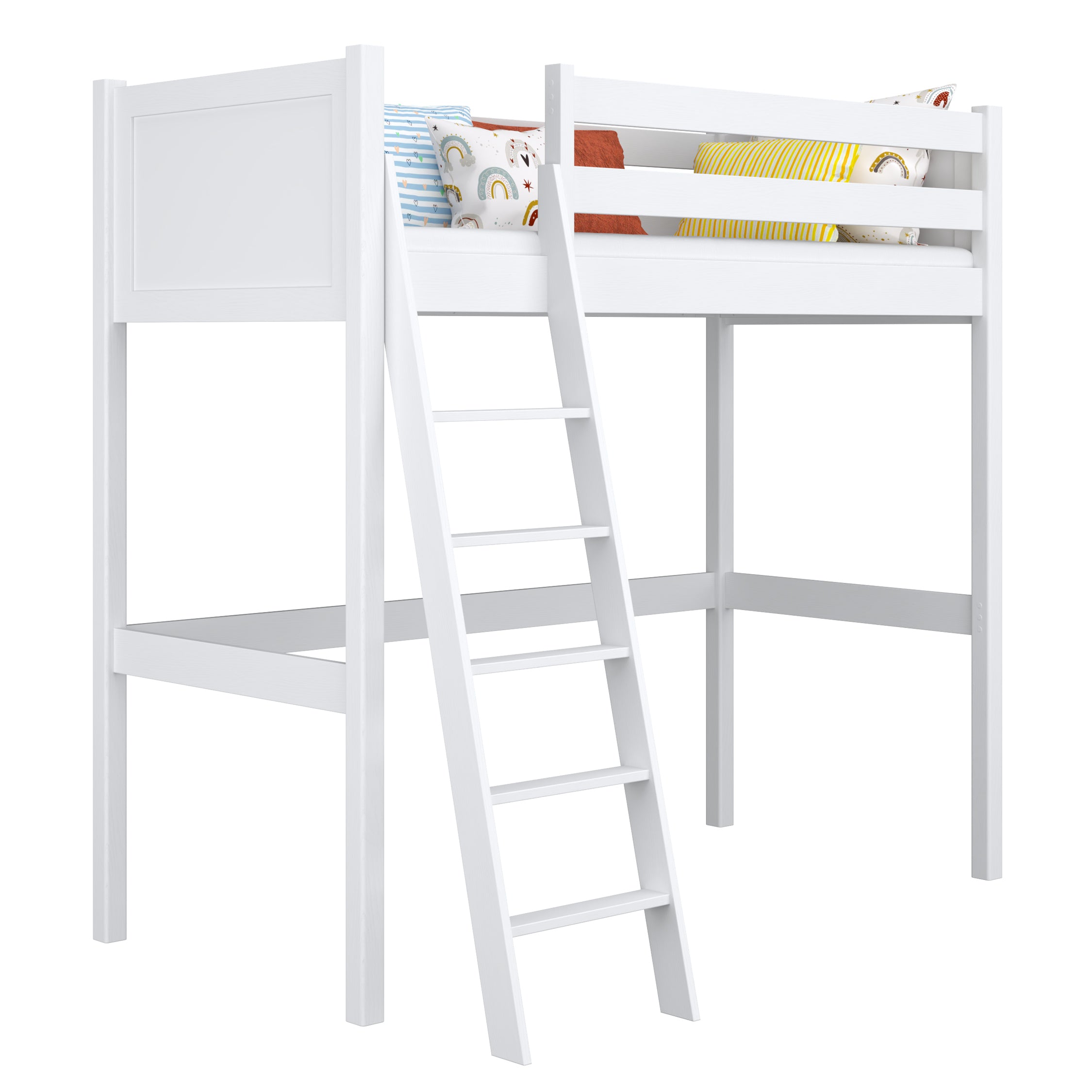 N04 Wooden Loft Bed in Custom RAL/NCS Color – Solid Wood, Nizio