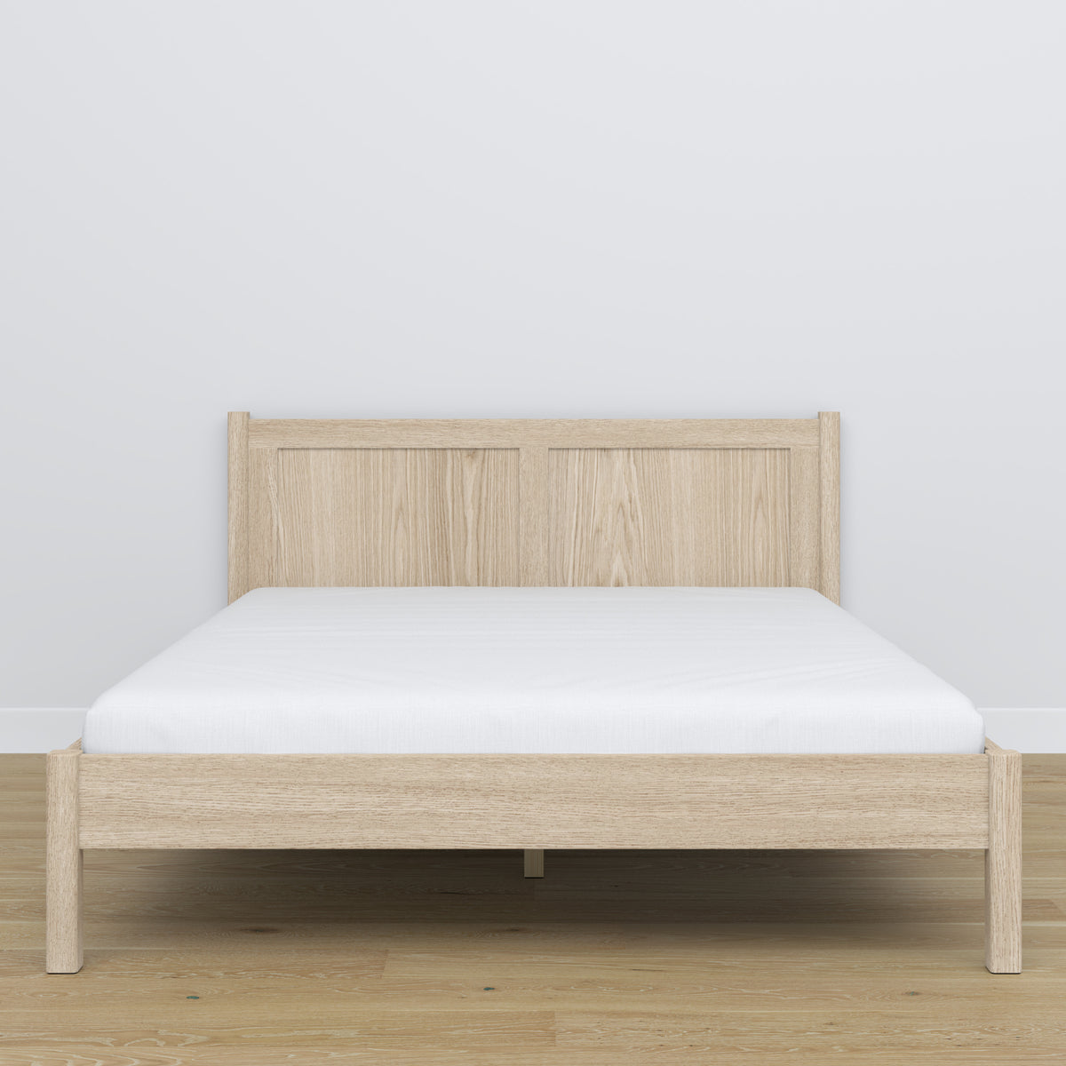 Tweepersoonsbed gewit eiken – lattenbodem van eiken, Nizio Home