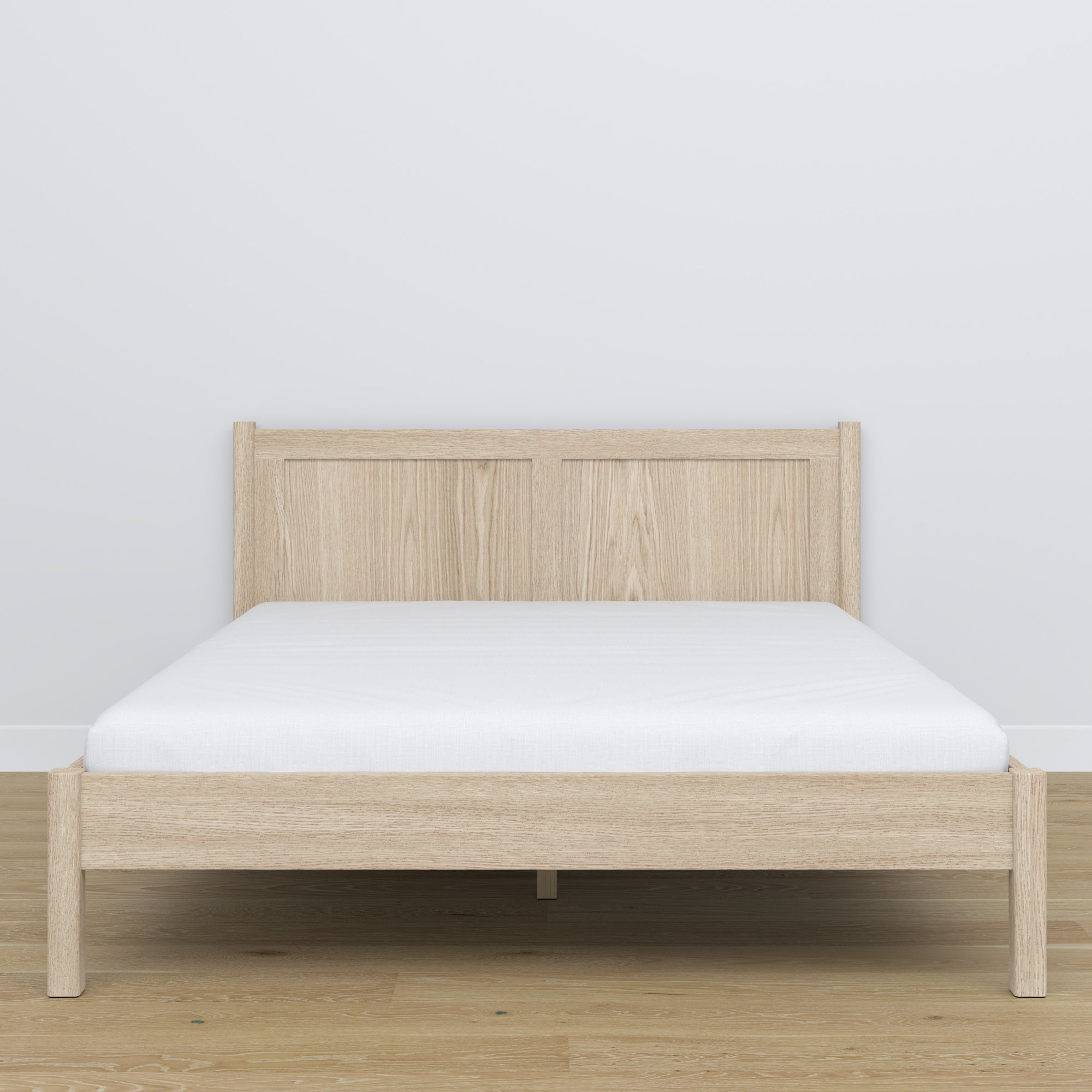 Tweepersoonsbed gewit eiken – lattenbodem van eiken, Nizio Home