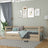 Sofa bed bleached oak – oak side barrier, side view, Nizio