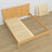 Tweepersoonsbed houten naturel grenen – afmetingen en schema, Nizio Home