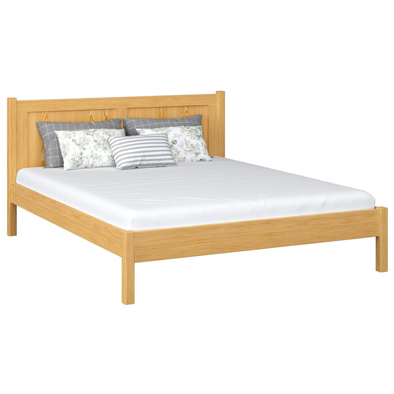 Houten tweepersoonsbed naturel grenen – slaapkamer, massief hout, Scandinavische stijl