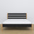 Tweepersoonsbed zwart-eiken – houten lattenbodem, Nizio Home