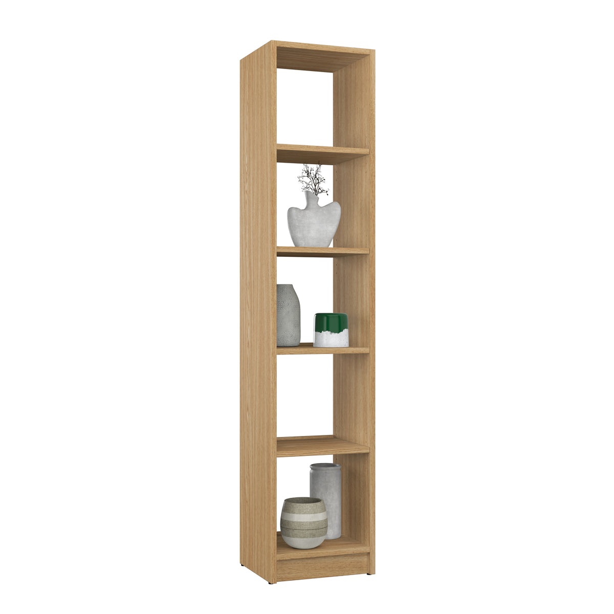 Étagère en chêne chêne naturel – salon i bureau, bois massif, style scandinave Nizio