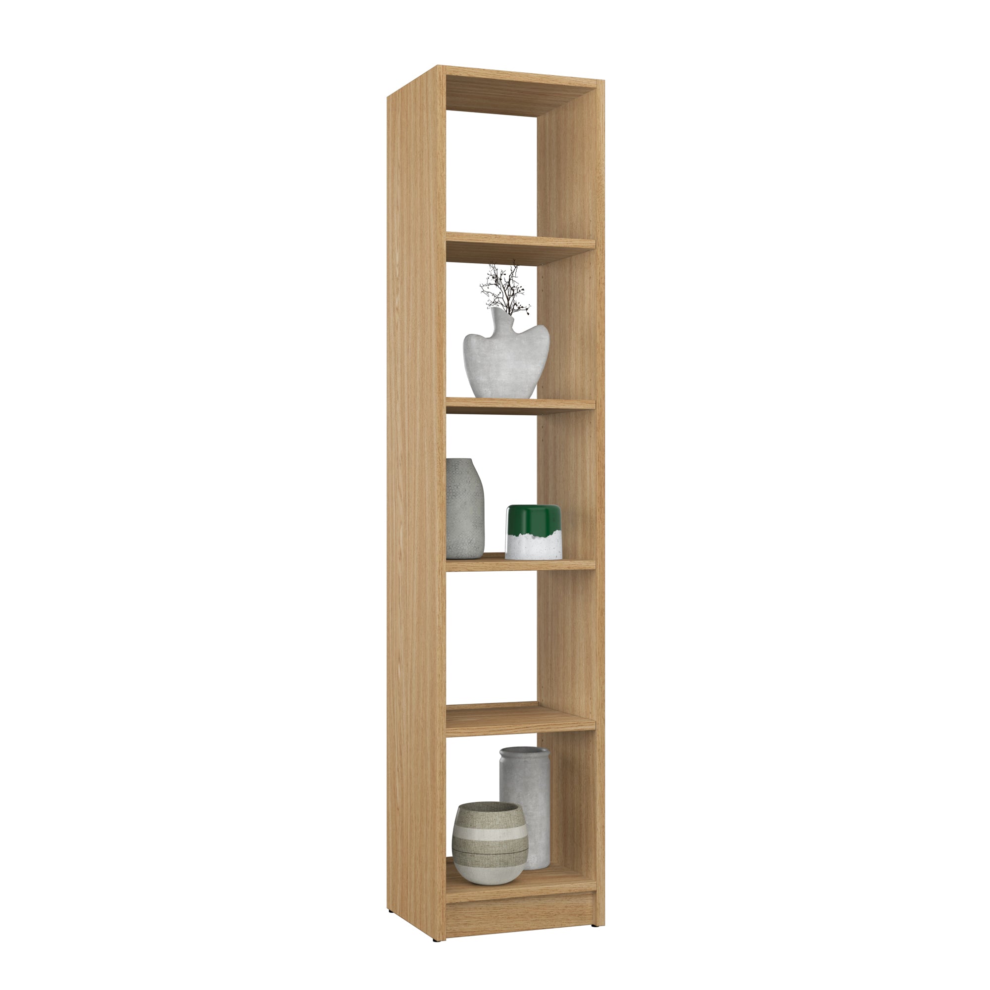 Étagère en chêne chêne naturel – salon i bureau, bois massif, style scandinave Nizio