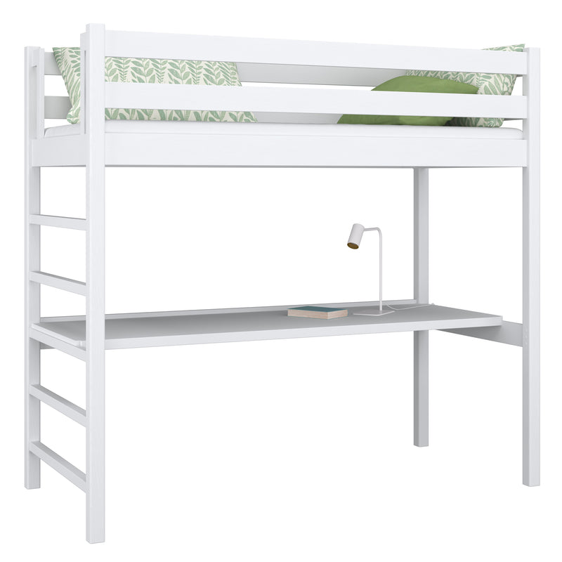 Hoogslaper met bureau N01 RAL/NCS – houten, kleur afgestemd op interieur, Nizio Home