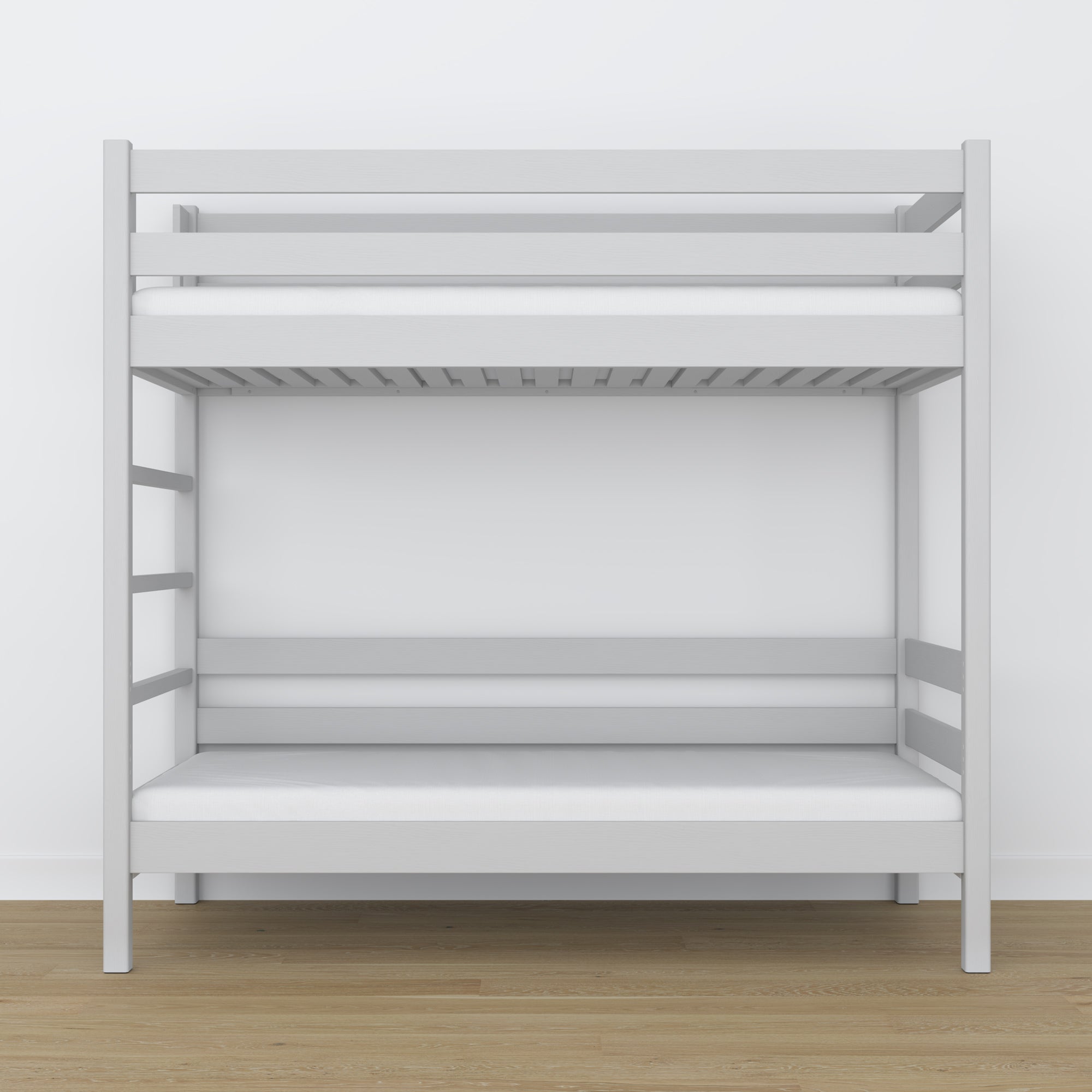 Stapelbed grijs van hout – zijaanzicht, Nizio Home