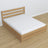 Tweepersoons bed naturel eiken – poten en basis eiken, close-up