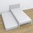 Lit avec tiroir pour matelas gris en bois – dimensions, Nizio