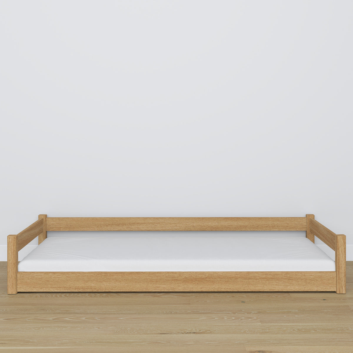 Laag eiken bed naturel eiken – details verbindingen, Nizio Home