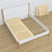 Houten tweepersoonsbed wit-eiken – afmetingen en schema, Nizio Home