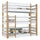 Triple bunk bed wooden white with oak – three sleeping places, scandi children’s room