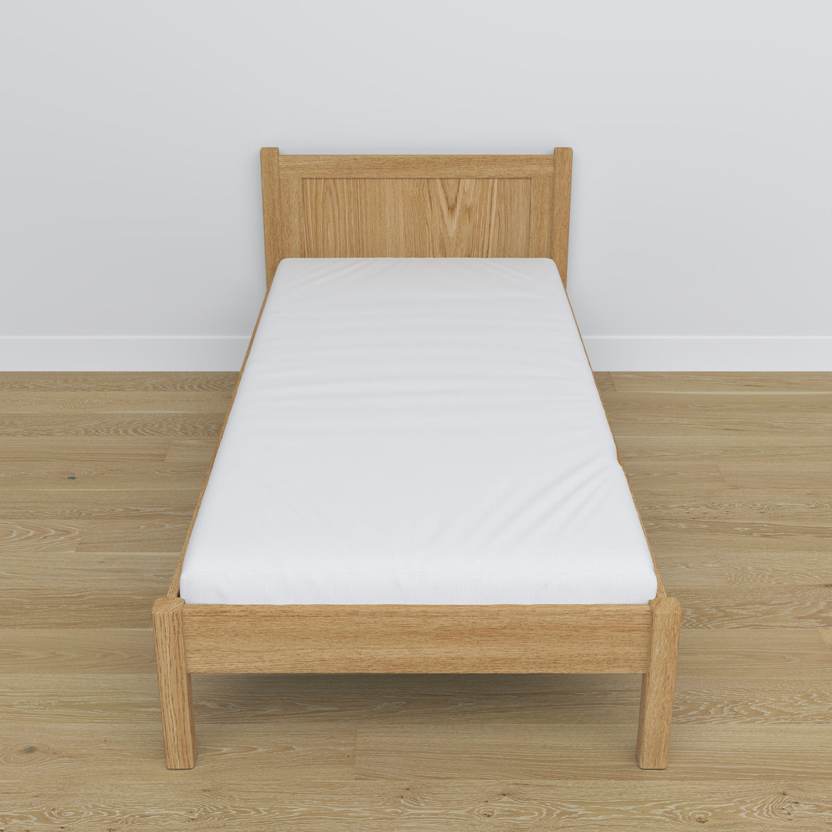 Lit chêne naturel en chêne – dimensions et schéma, Nizio Home