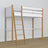 Hoogslaperbed wit-eiken van hout – afmetingen en schema, Nizio