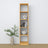 Bookcase wooden natural pine – close-up of shelves and details, Nizio Home