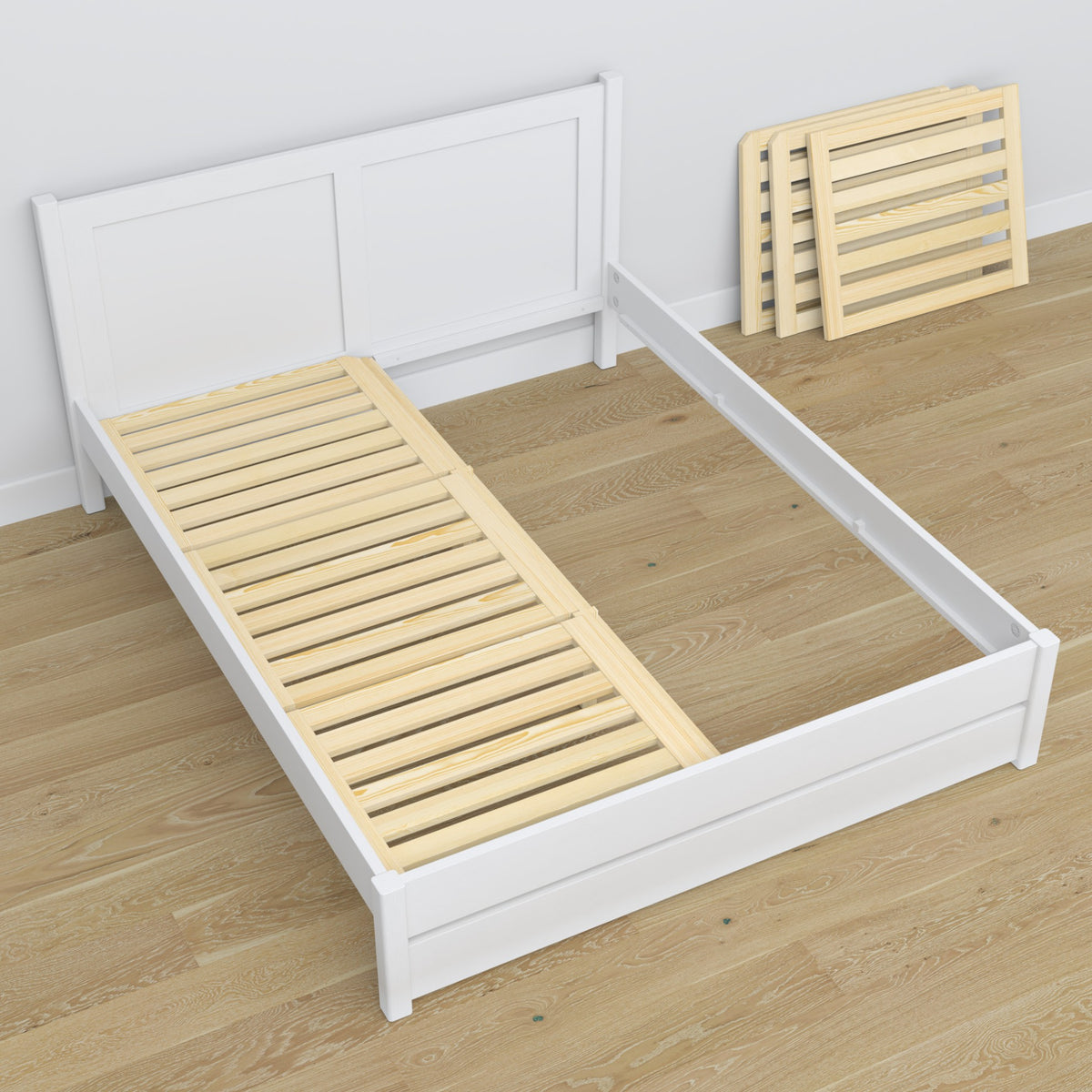 Tweepersoonsbed met lade houten wit – capaciteit en functionaliteit