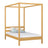 Wooden natural pine canopy bed – child’s room, Scandinavian style, Nizio