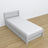 Bed with mattress drawer grey made of wood – dimensions, Nizio