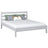 Houten tweepersoons bed N01 grijs – algemeen aanzicht, massief grenenhout