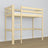 Loft bed clear pine in children’s room – scandi arrangement, wooden