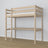 Hoogslaper eiken gewit eiken met bureau – frame en latten, Nizio