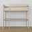 Loft bed bleached oak with desk – study space under the sleeping area, oak