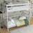Stapelbed grijs in kinderkamer – scandi inrichting, houten