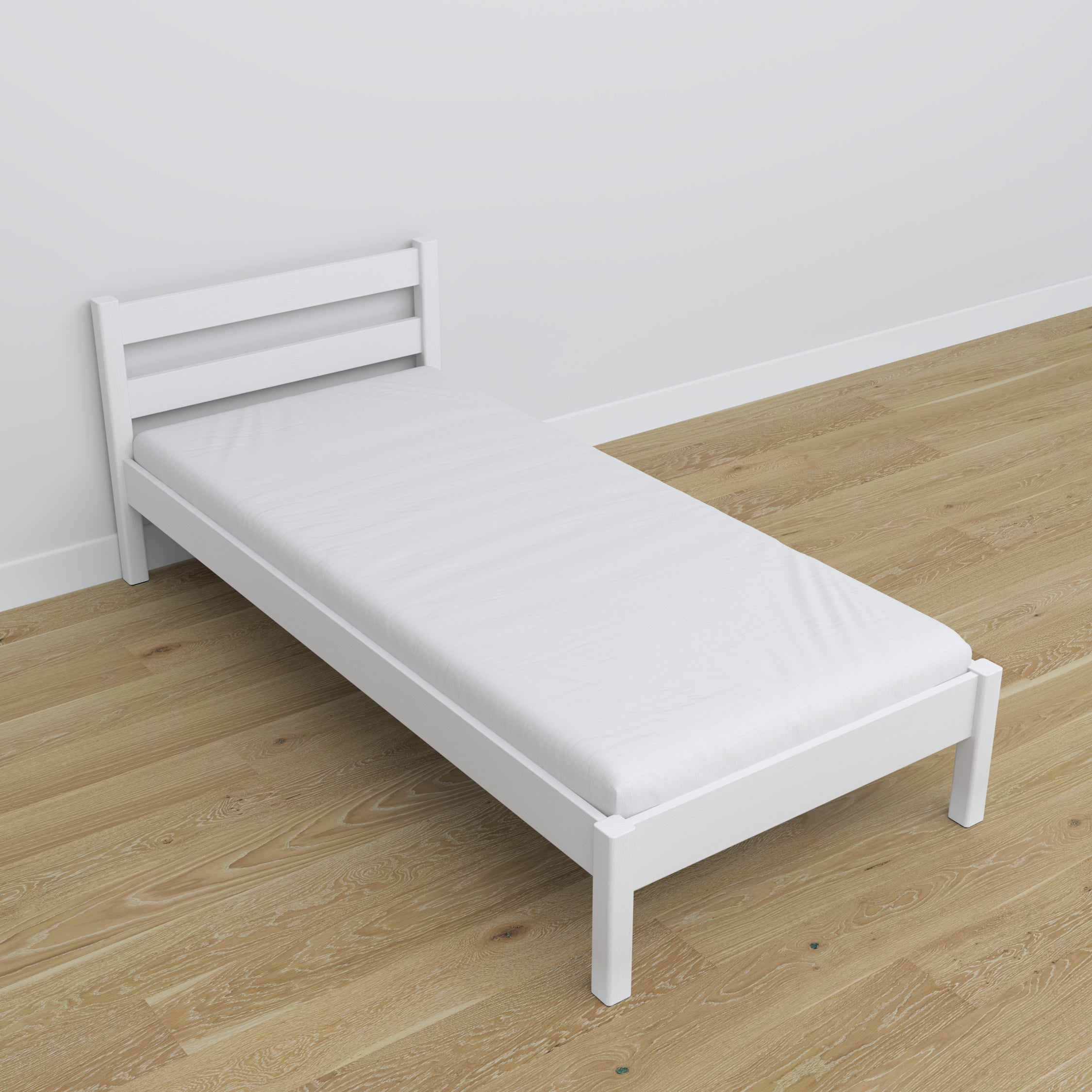 Lit blanc en bois – dimensions et schéma, Nizio Home